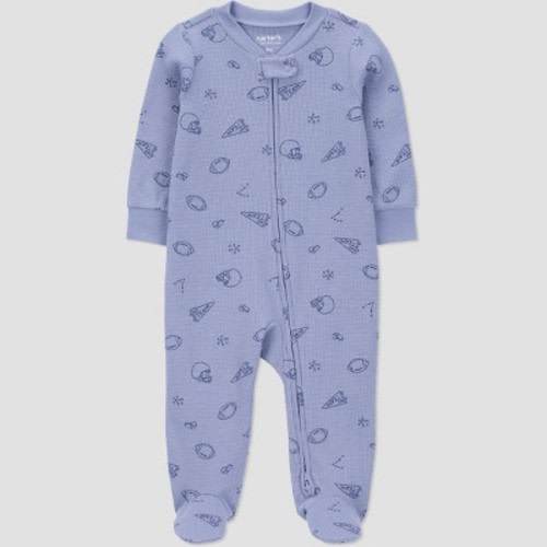 Carter's Just One You® Baby Boys' Sports Printed Sleep N' Play -Blue Newborn