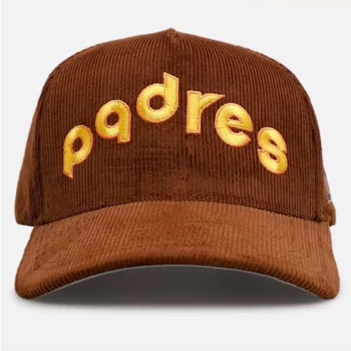 Mitchell & Ness San Diego Padres 'Vintage Cord' Pro Pinch Corduroy Snapback Brown