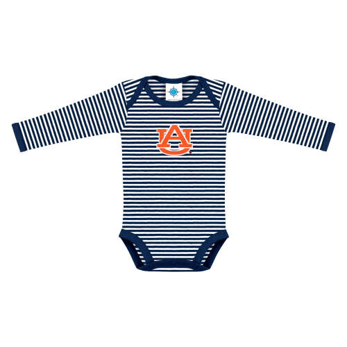 Auburn Tigers Stripe Long Sleeve Bodysuit | College Baby