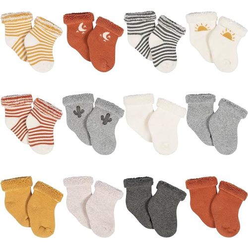 Gerber Baby 12-pair Sock Bundle - 3-6 Months - Southwest