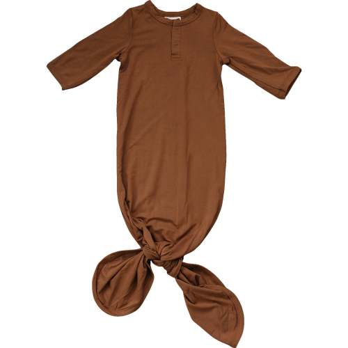 Rust Bamboo Knot Gown | Newborn Gown - Milk & Baby – Milk & Baby