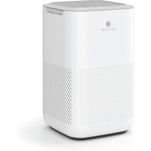Medify MA-15 Air Purifier with True HEPA H13 Filter | 585 ft² Coverage in 1hr for Allergens, Smoke, Wildfires, Dust, Odors, Pollen, Pet Dander | Quiet 99.9% Removal to 0.1 Microns | White, 1-Pack