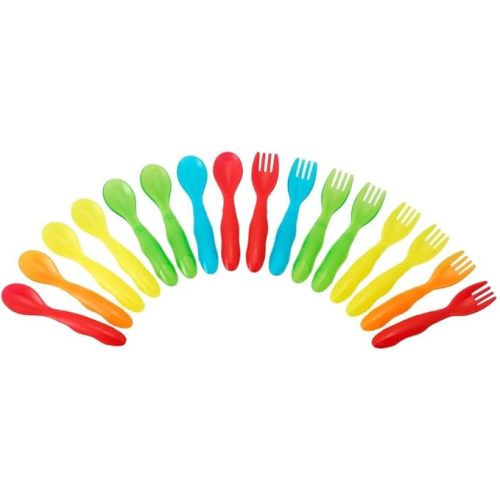 TOMY The First Years Take & Toss Flatware for Kids, 16 Pieces, Multicolor