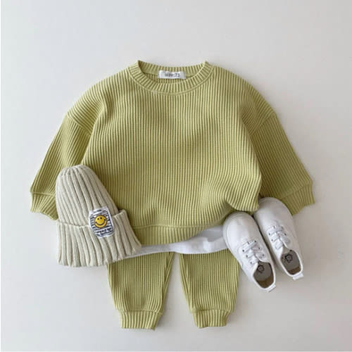 Solid Waffle Jogger Set | RYAN AND REMI