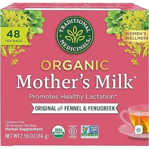 Traditional Medicinals Organic Mother's Milk Women's Tea, Promotes Healthy Lactation - 48 Tea Bags