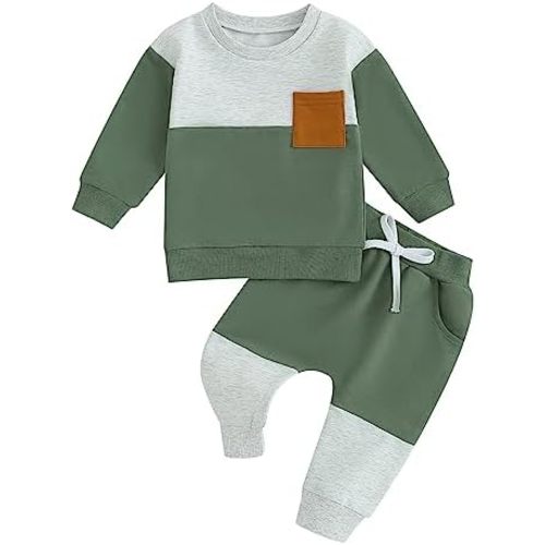 Infant Baby Boy Pants Set 2PCS Cotton Soft Long Sleeve Sweatshirts Long Pants Boys Fall Winter Outfit