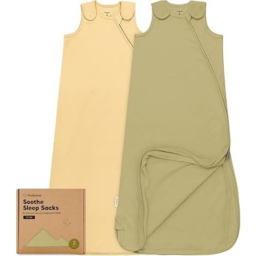 2-Pack Organic Sleep Sacks, 100% Cotton -Baby Sleeping Sack, Wearable Blanket Baby, Sleep Sack for Babies, Toddler Swaddle Sack, Newborn Baby Sleeping Bag, Sleepsack for Infant Girl,Boy (Avocado, L)