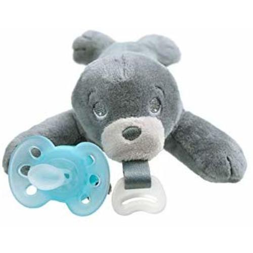 Philips Avent Ultra Soft Snuggle Pacifier, 0-6 Months, Seal, SCF348/04 - Ultra Soft - Seal