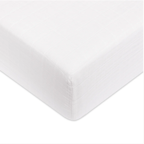 Crib Sheet in GOTS Certified Organic Muslin Cotton