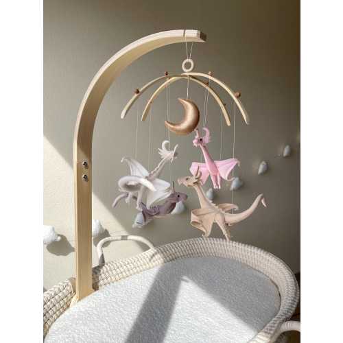 Felt Dragon Baby Mobile | Handmade Nursery Decor
