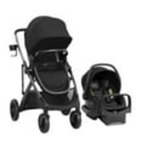 Evenflo Modular Travel System with LiteMax Infant Car Seat - Baby Stroller (Dunloe Black)