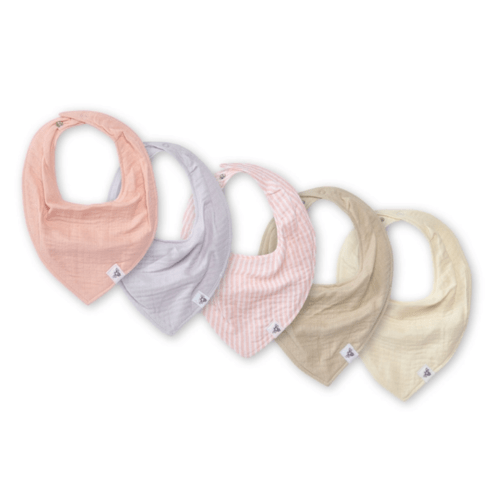 Organic Cotton Baby Bandana Bibs - Sea Foam Blue