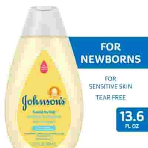 Johnson's Head-To-Toe Tearless Gentle Baby Body Wash and Shampoo, 13.6 oz