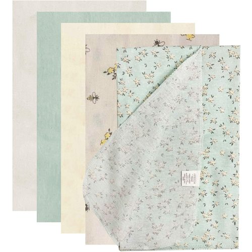 Modern Baby Receiving Blankets for Baby Boy & Baby Girl 4 Pack Flannel Blanket Set 100% Cotton Fabric One Size