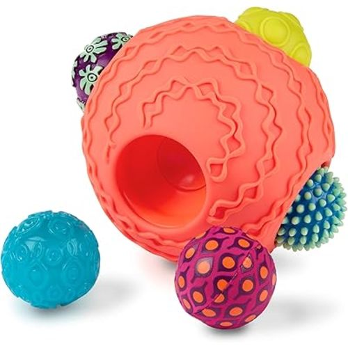 B. toys - Sensory Baby Toys Set with Textured Balls - 6-Piece Development Set Including Large Ball & 5 Small Balls with Different Textures - Educational Tactile Toys for Motor Skills, 6 Months+
