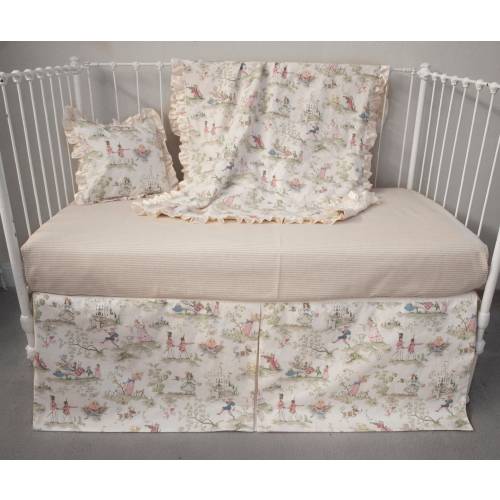 Baby Story Time Nursery Rhymes  Nursery Décor - Crib Skirt, Blanket, Changing Pad Cover Nursing Pillow Cover Crib Bows