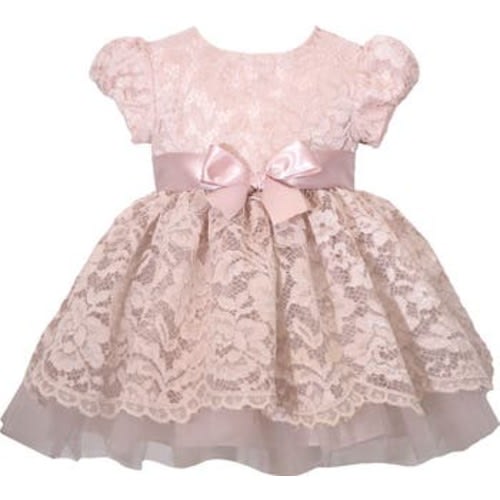 Floral Lace Party Dress & Bloomers Set, 24M