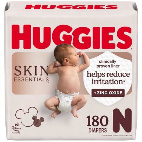 Huggies Skin Essentials Dermatologist Approved Diapers - Newborn - 180ct