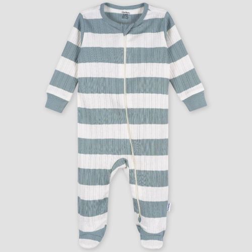 Gerber Baby Striped Sleep N' Play - Blue 6-9M