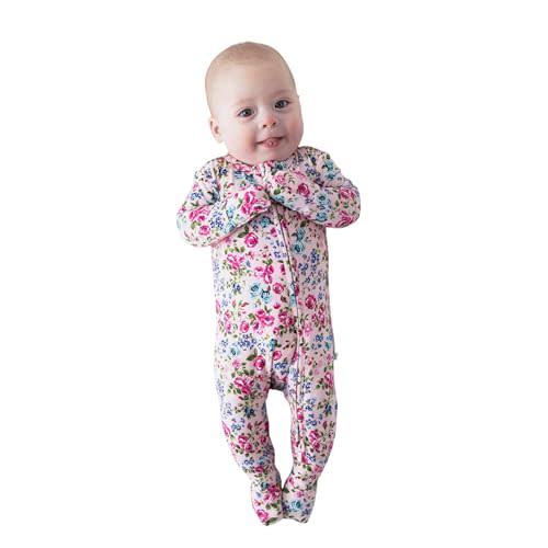 Posh Peanut Convertible Baby Sleepers - Girls Footless Baby Pajamas with 2 Way Zipper for Easy Diaper Changes