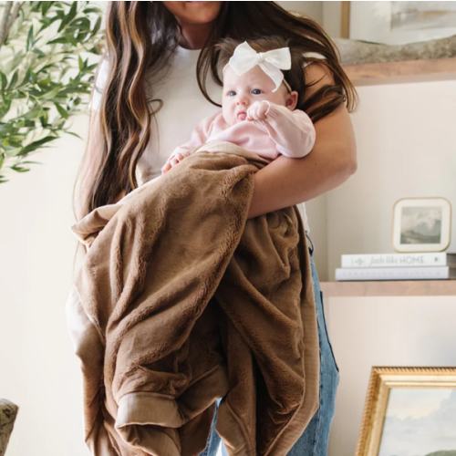 Saranoni Lush Receiving Blanket – Shop Ultra-Soft Comfort In Hazelnut