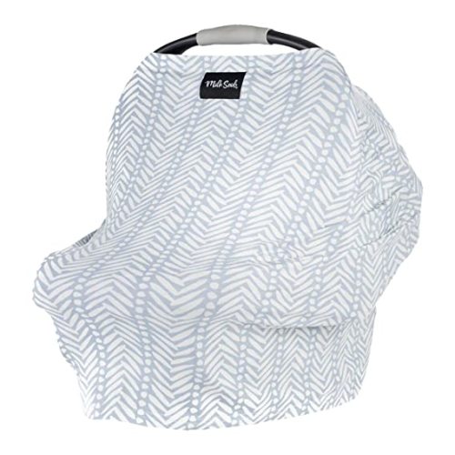 Milk Snob Original 5-in-1 Cover - Added Privacy for Breastfeeding, Baby Car Seat, Carrier, Stroller, High Chair, Shopping Cart, Lounger Canopy - Newborn Essentials, Nursing Top, Soho |