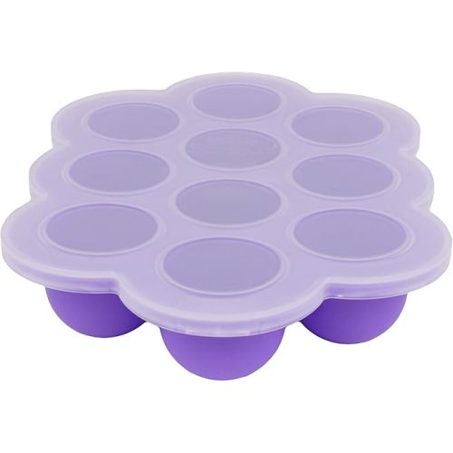 WeeSprout Silicone Freezer Tray Bright Purple, Ten 1.5 Ounce Sections