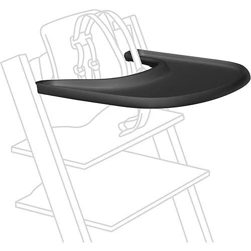 Stokke Tray, Black - Designed Exclusively for Tripp Trapp Chair + Tripp Trapp Baby Set - Convenient to Use and Clean - Made with BPA-Free Plastic - Suitable for Toddlers 6-36 Months