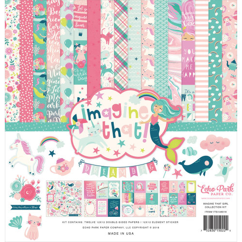 Echo Park IMAGINE THAT Collection Kit 12 x 12 Girl