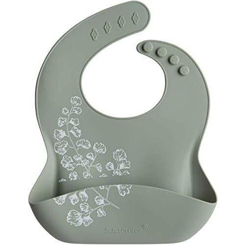 Loulou Lollipop Soft, Waterproof Silicone Feeding Bib for Babies and Toddlers