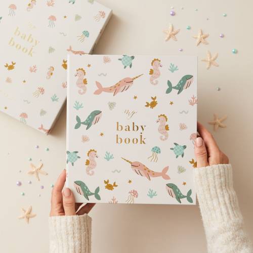 My Baby Book, Baby Memory Book - Sea Friends - baby record book, folder, record book, journal for newborn, gift for new parents, mum-to-be