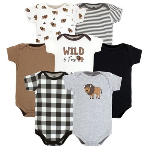 Hudson Baby Cotton Bodysuits, Wild Buffalo, 9-12 Months