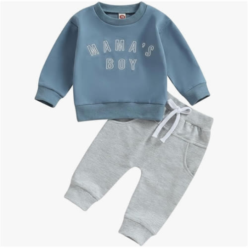 Sprifallbaby Newborn Infant Baby Boy Outfits Long Sleeve Pullover Sweatshirt Toddler Boys Pants Clothes Set Fall Winter 2Pcs: Clothing, Shoes & Jewelry