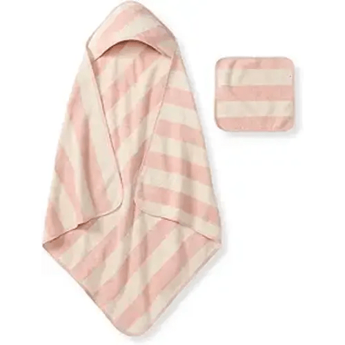 Burt's Bees Baby Hooded Woven Terry Towels Organic Cotton, Unisex Bath Essentials, Soft Nursery Towel for Infants, Toddlers, Kids