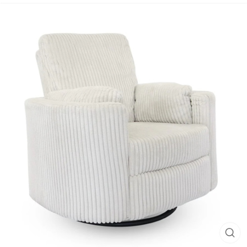 The Hug Swivel Recliner Chair in Off White | Black Mango – Black Mango Interiors
