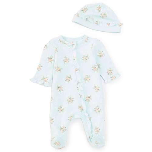 Little Me Baby Girls Preemie-9 Months Delicate Floral Print Footie