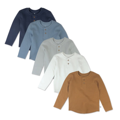 5-Pack Waffle Henley | Honest Baby Clothing