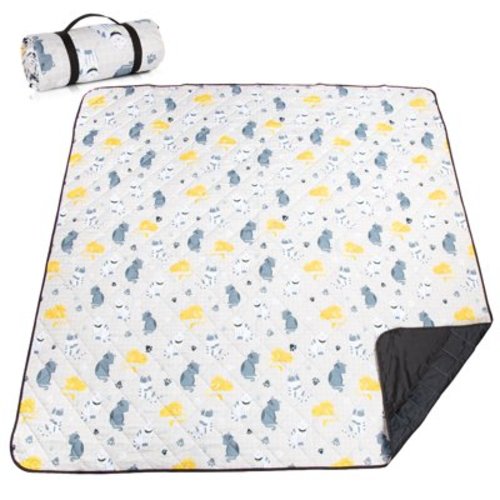 Airensky 79 "x 83" 3-Layer Thicking Picnic Blanket for 8 Adults