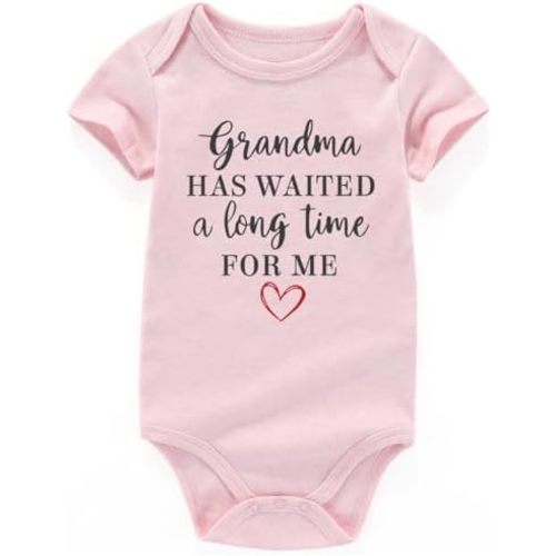 promoted to grandma has waited a long time for me baby pregnancy announcement gender neutral baby clothes
