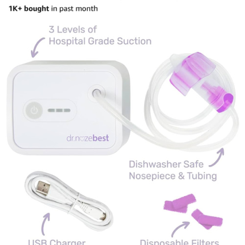 Dr. Noze Best - NozeBot | Electric Baby Nasal Aspirator | Hospital Grade Suction | Nose Sucker and Nasal Vacuum | Safe for Infants and Toddlers (Mild to Severe Congestion - The Original NozeBot)