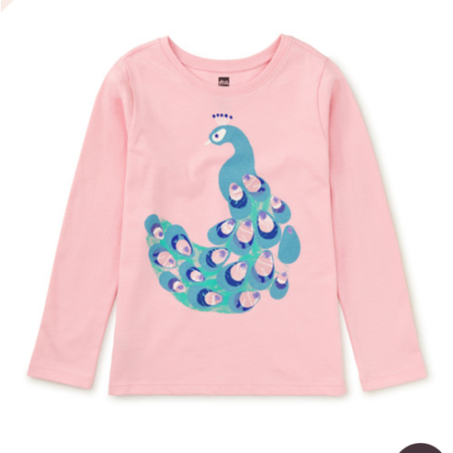 Marbled Peacock Graphic Tee | Tea Collection