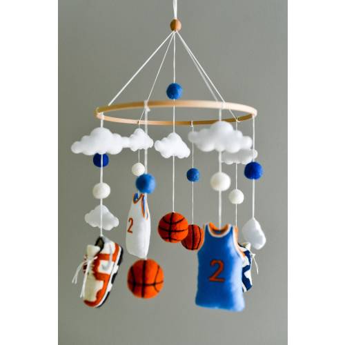 Basketball mobile baby - Sport crib mobile