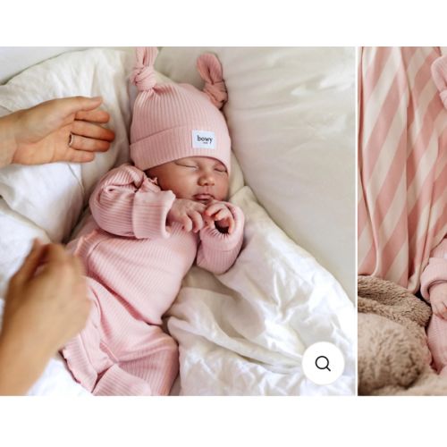 Baby Frill Onesie - Dusty Pink