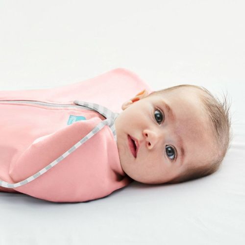 Love to Dream Swaddle Up Sleep Sack- Cotton 1.0 TOG - Dusty Pink - S: Sleeveless, Two-Way Zipper, Solid Pattern, Ease of Dressing