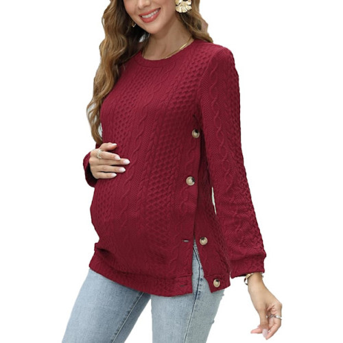 FUNJULY Maternity Knit Pullover Sweater