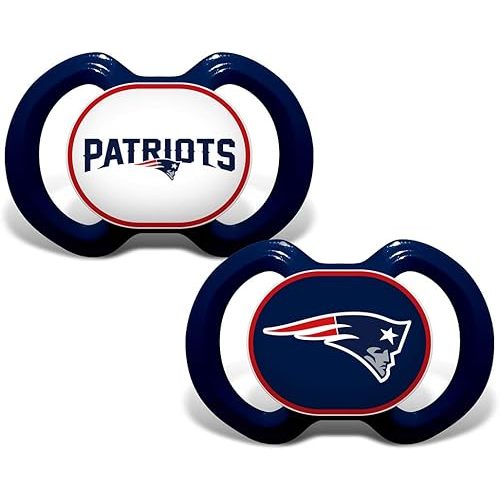 BabyFanatic Pacifier 2-Pack - NFL New England Patriots - Officially Licensed League Gear