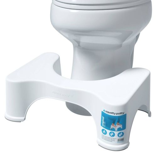 7" The Original Bathroom Toilet Stool White - Squatty Potty: Ergonomic Design, Adult Use, No Assembly, 250lb Capacity