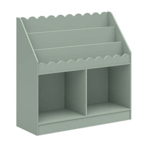 Sammy Scallop Bookcase - Light Sage