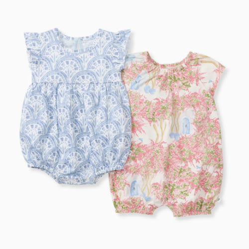 Ocean Gems Baby Girl Romper 2 Pack Set – Burt's Bees Baby