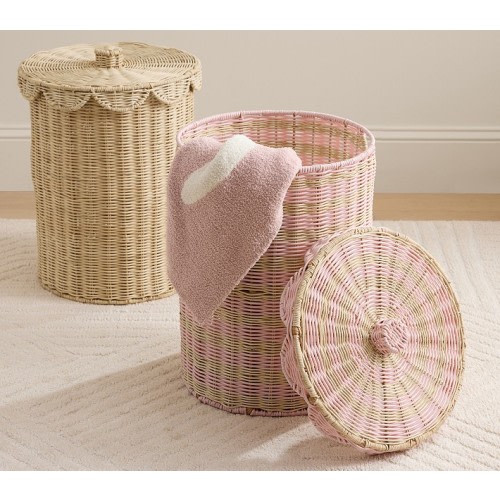 Palmer Scalloped Hamper (PINK)